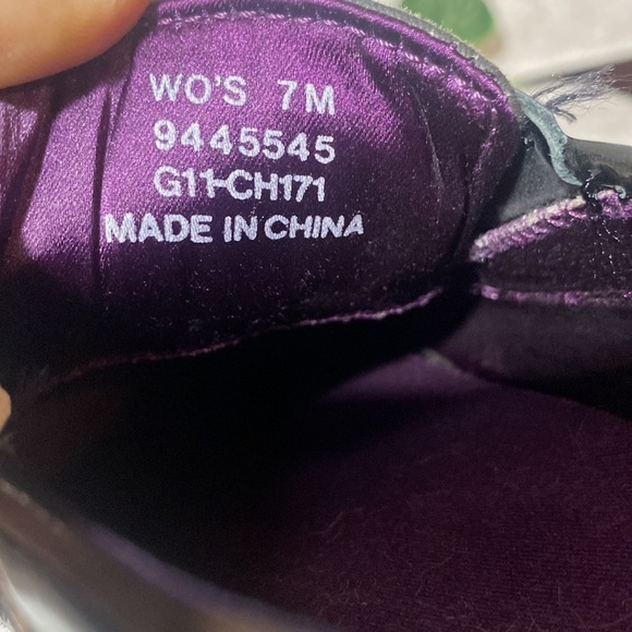 Sperry Topsider Black Sequins Shiny Black Trim‎ Purple Insole Women’s 7M - Picture 7 of 10